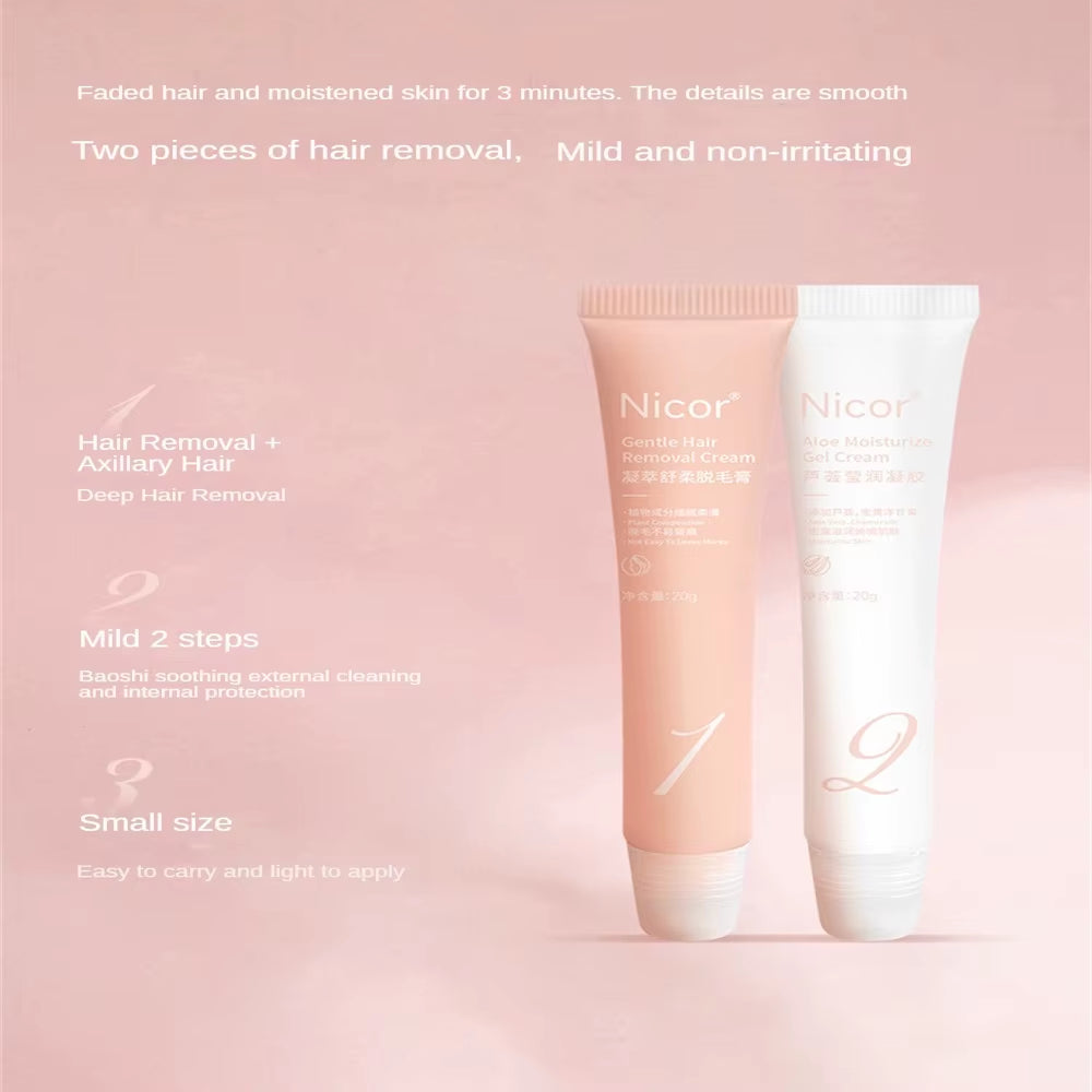 Nicor Lip Hair Removal Cream – Gentle Facial Hair Remover for Men & Women, Smooth Lip & Moustache Area in Minutes
