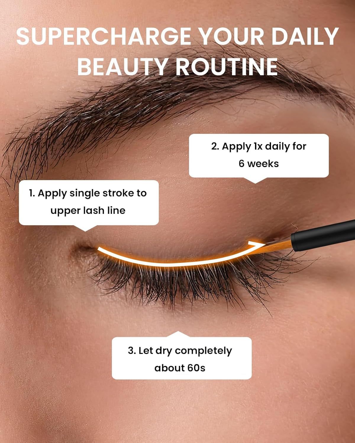 Eyelash Serum- Natural Comestic Eyelash Serum for Longer, Thicker Lashes & Brows, Boost Lash Serum Vegan & Cruelty-Free-Niacinamide, Centella Asiatica Leaf Extract(10 Ml Silver)