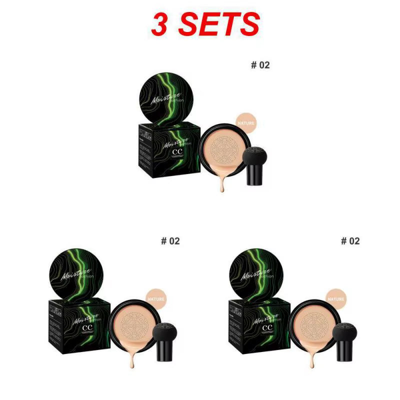 GlowVeil Mushroom Air Cushion CC Cream – Lightweight, Long-Lasting Moisture & Natural Brightening Coverage